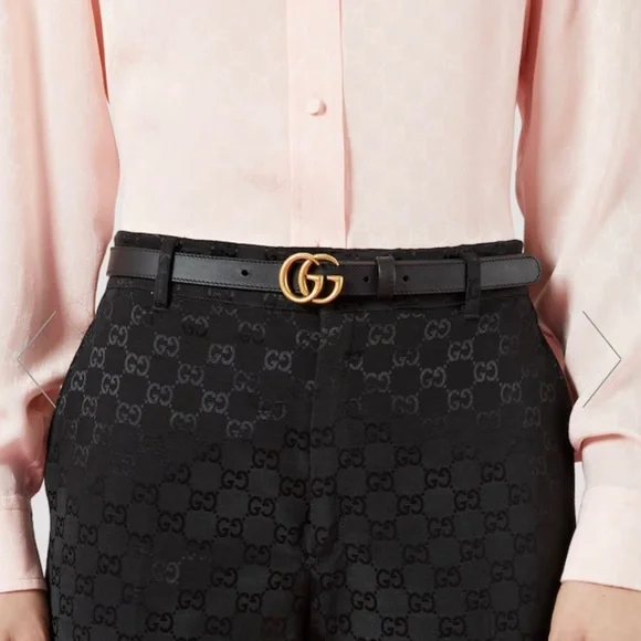 Gucci | Accessories | Gucci Leather Belt W Double G Buckle  display picture 3